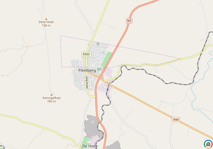 Map location of Piketberg